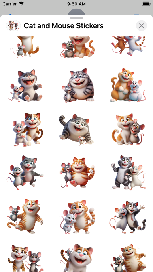 #2. Cat and Mouse Stickers (iOS) Bởi: Paul Scott