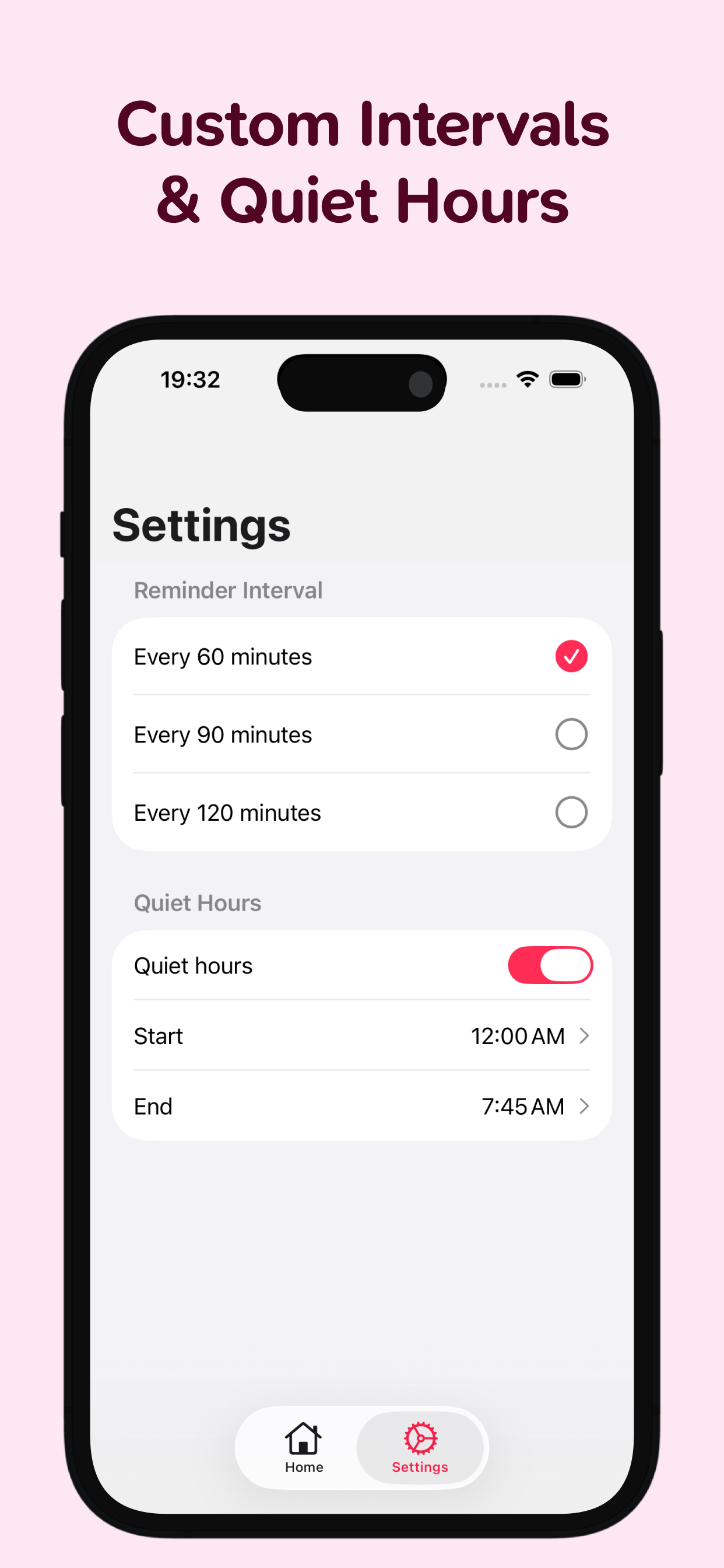 One Hour: Hourly Reminders