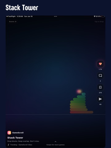 GameScroll Hub iPad screenshot