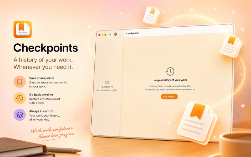 Checkpoints: Version History screenshot