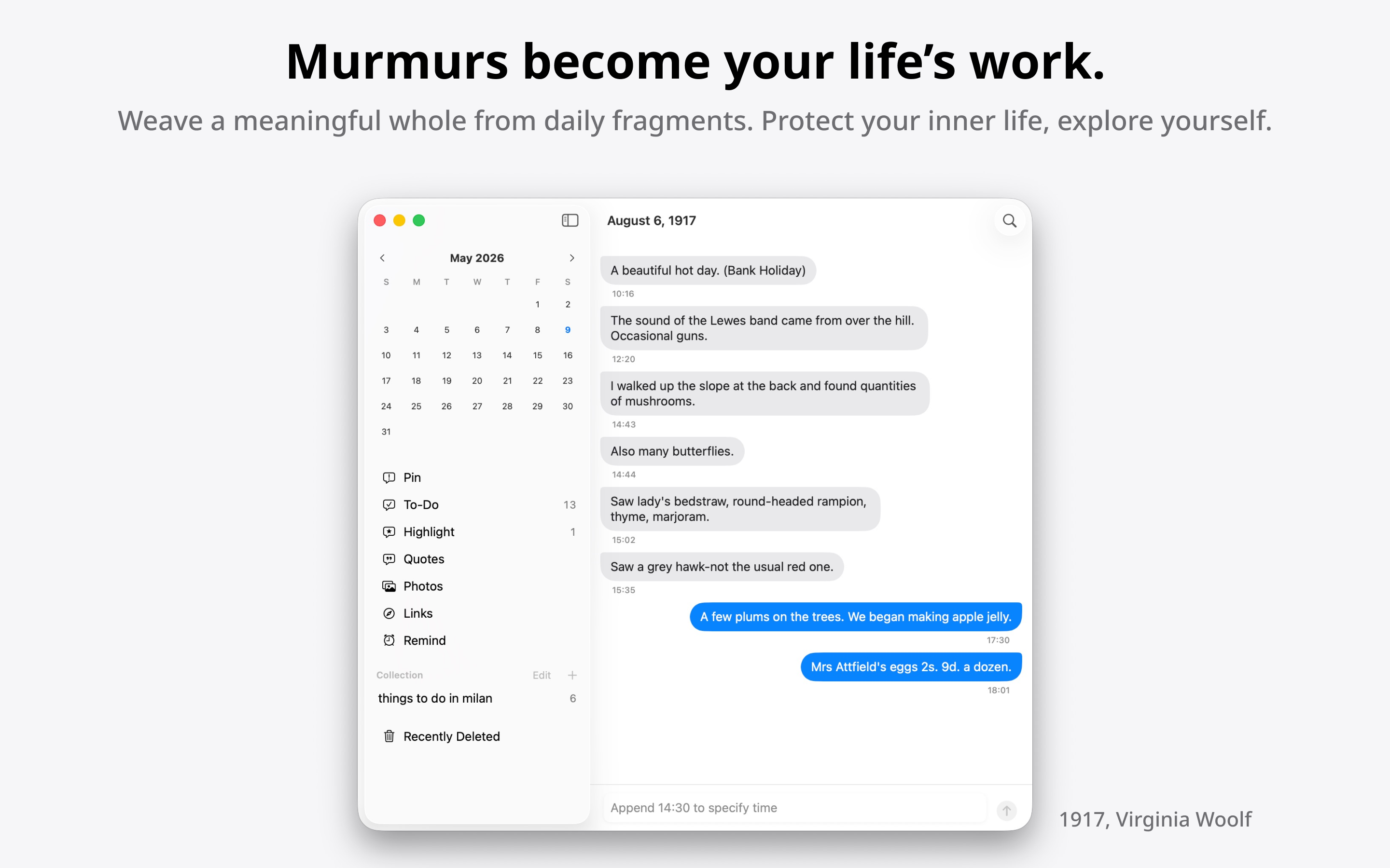 mynd - Chat-Style Journal