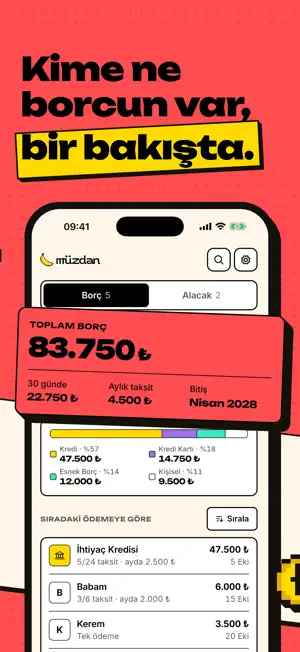 Müzdan: Borç, Taksit, Birikim screenshot 2