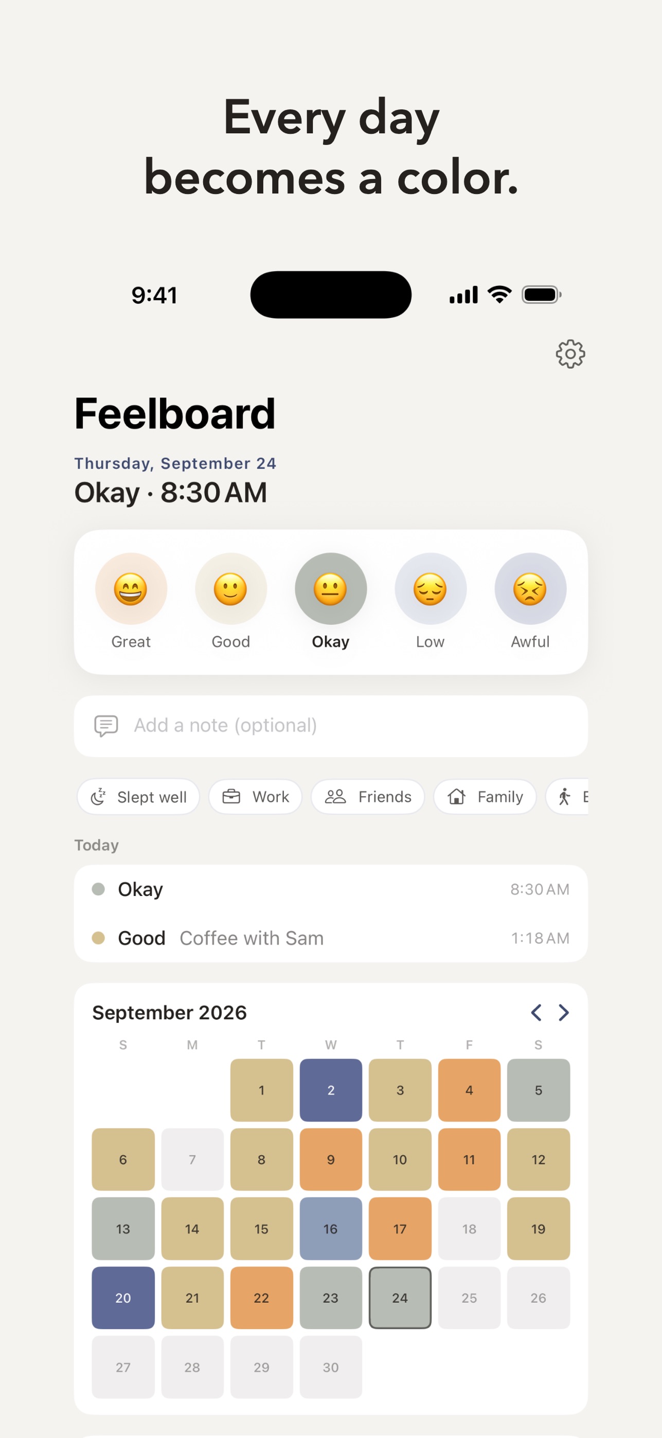 Screenshot 2 of Feelboard – Mood Widget