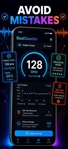BPM Counter: Tap Tempo iPhone screenshot