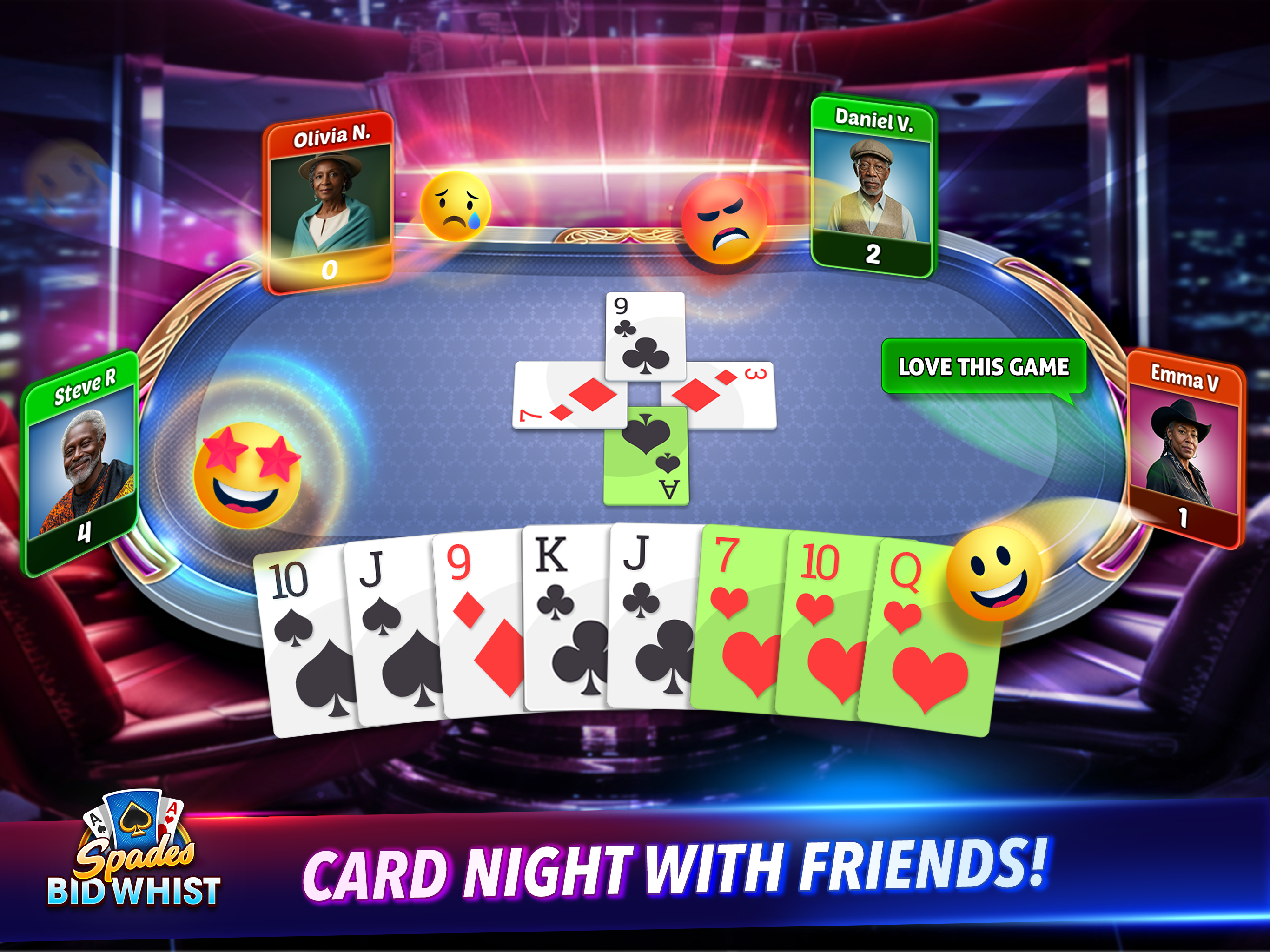Spades Bid Whist: Card Games