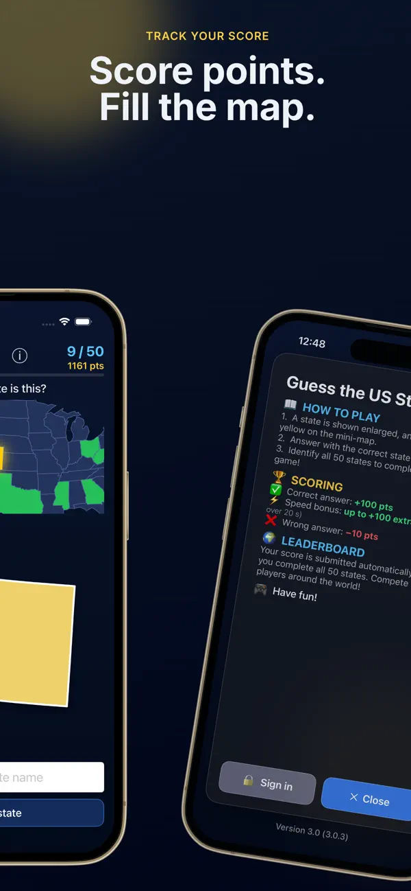 Screenshot #2 pour Guess the US State Light