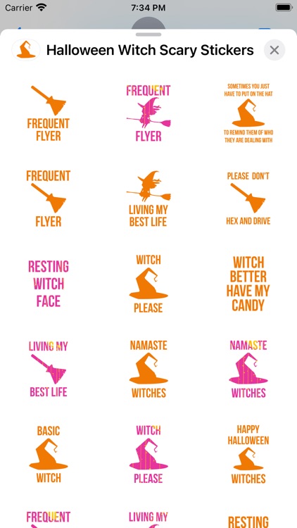 Halloween Witch Scary Stickers screenshot-3