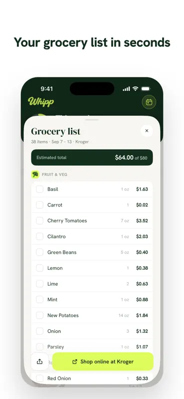 Whipp: Meal Planner & Recipes screenshot 6 of 9