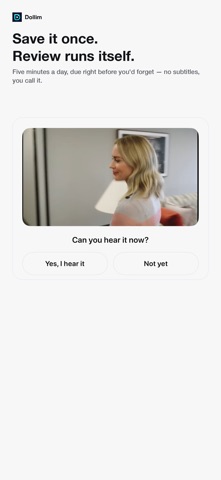 Dollim: English Shadowing iPhone screenshot