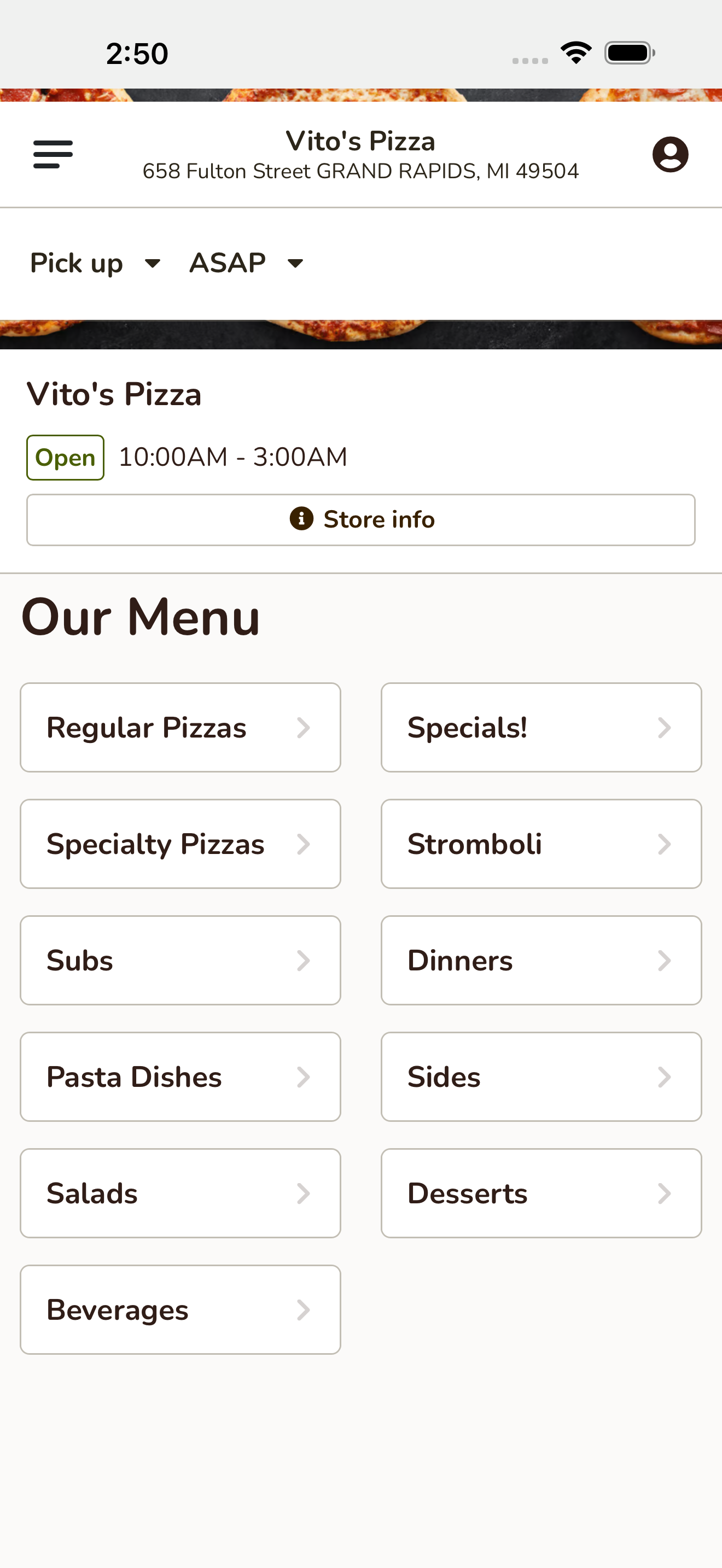 Vito's Pizza screenshot 4