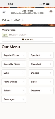 Vito's Pizza screenshot