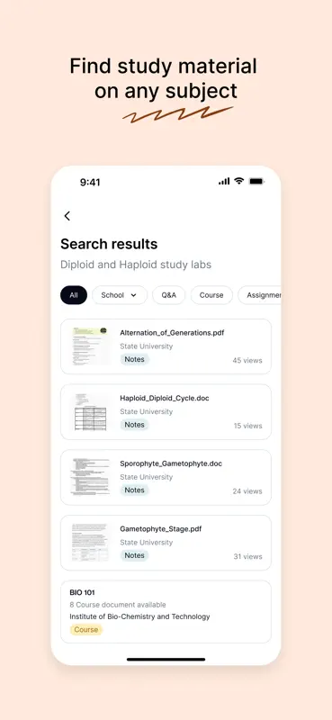 Course Hero: AI Homework Help screenshot 4 of 6