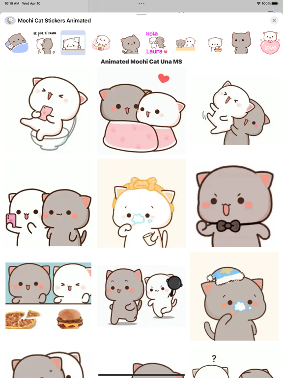 Screenshot #5 pour Mochi Cat Stickers Animated