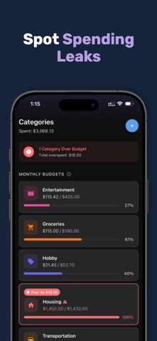 Finly: AI Budget & Expense Log screenshot