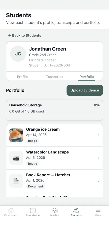 Trackfolio - Homeschool screenshot 5