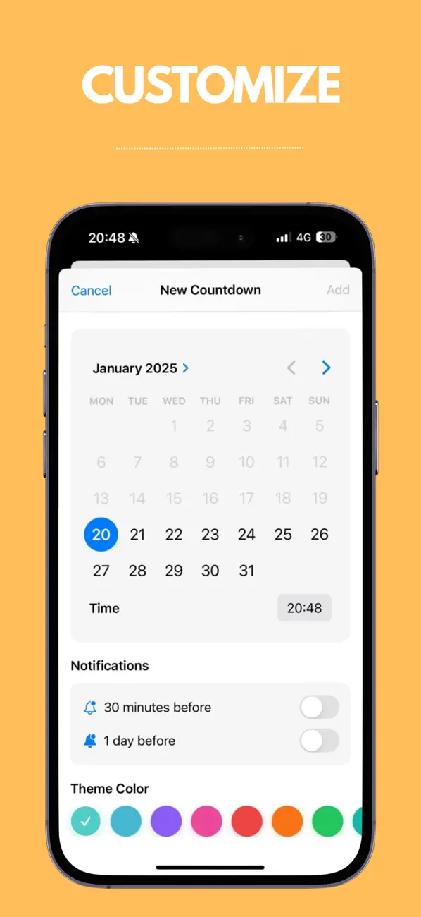 #2. Countdown Timer Planner (iOS) Ved: Burak Kose