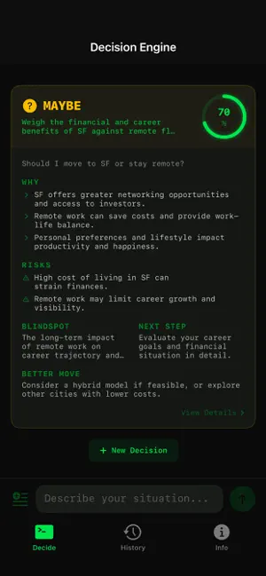 Decision Engine AI screenshot 1