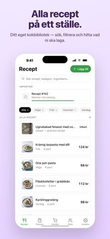 Receptsamlingen screenshot