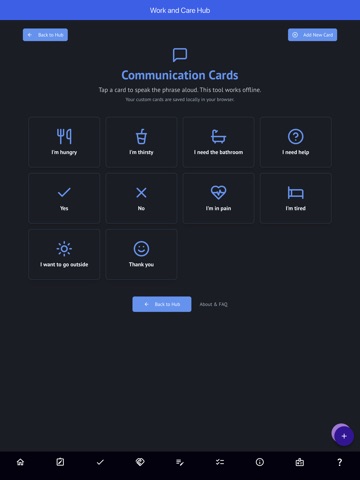 Work and Care Hub iPad screenshot