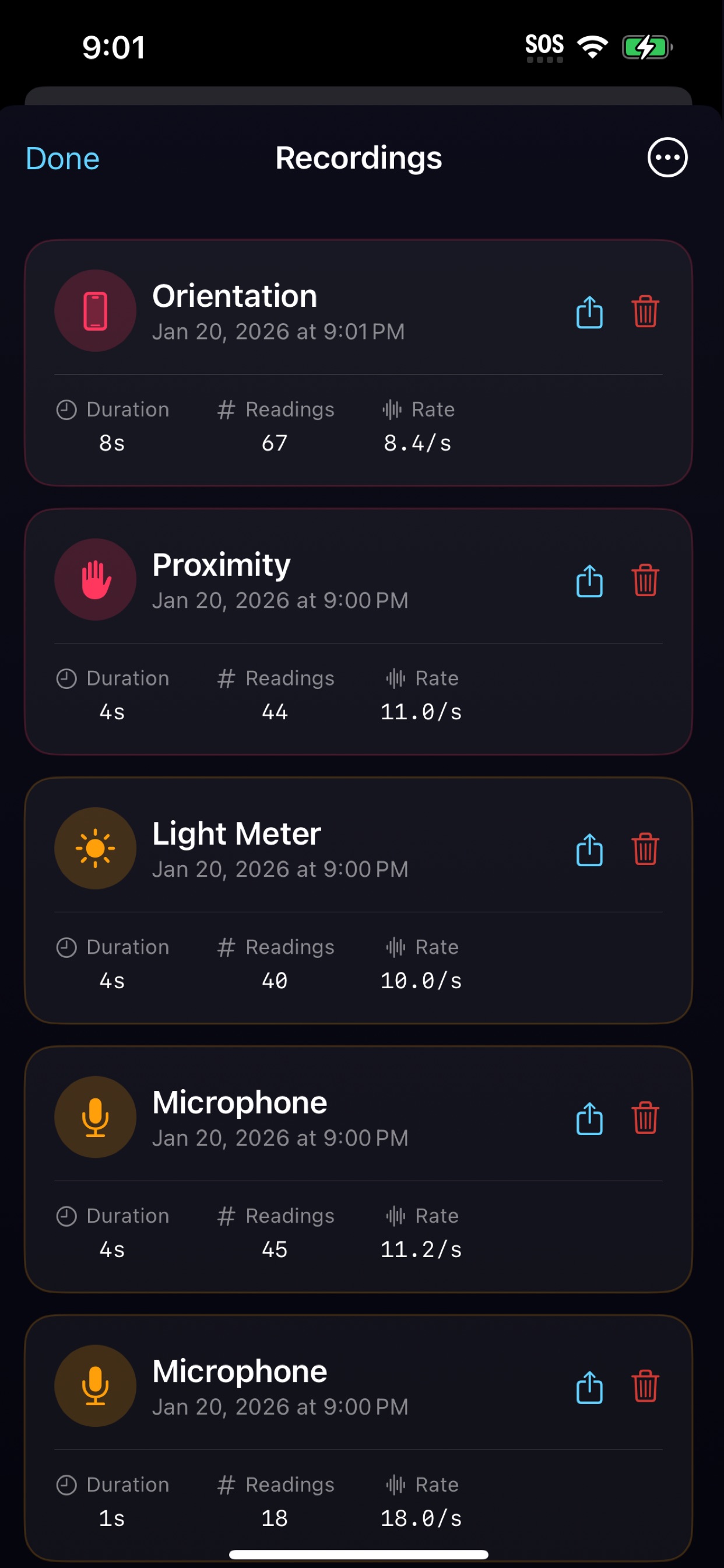 Just Sensors screenshot 2