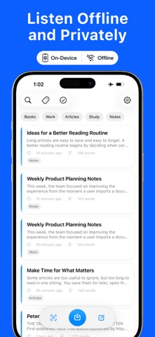 Local TTS - Voice Aloud Reader iPhone screenshot