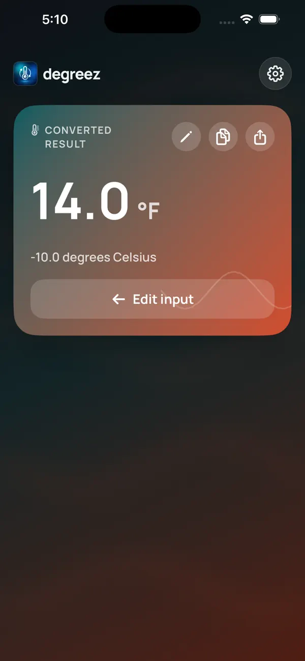 Screenshot #3 pour Degreez: Temperature Converter