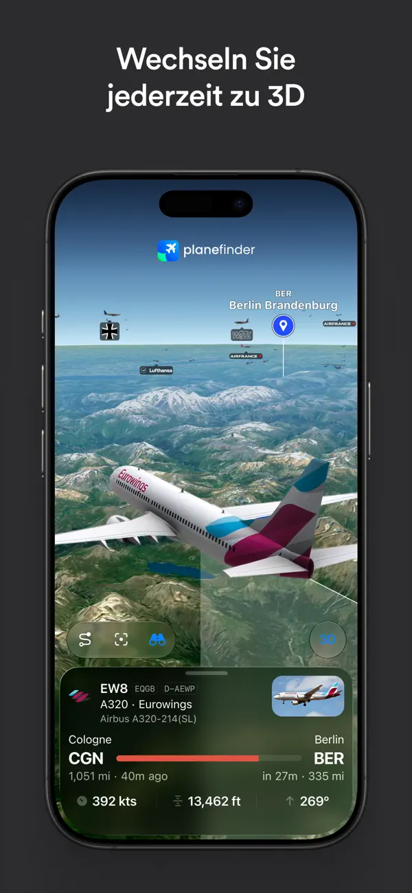 Plane Finder ⁃ Flight Tracker iPhone App Screenshot 6 – Reisen