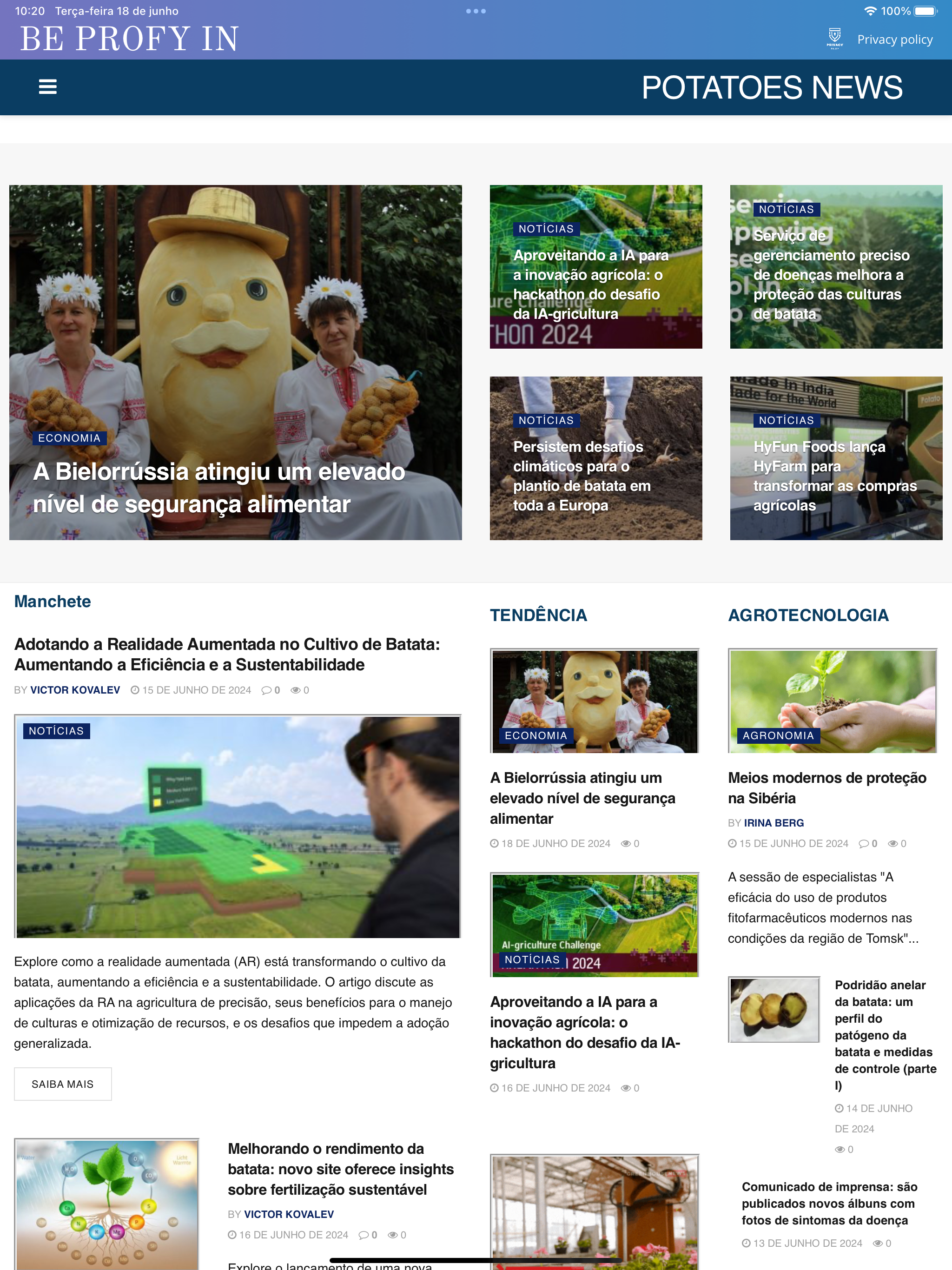 POTATOES NEWS