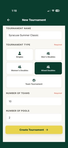Pickleball Tournament Managing Screenshot 2 of 5