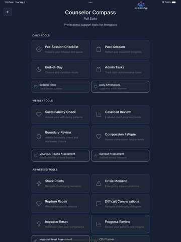 Counselor Compass Full Suite iPad screenshot