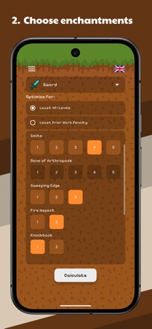Enchantment Calc for Minecraft screenshot