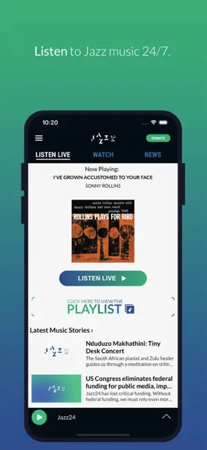 Jazz24: World Class Jazz Radio screenshot 3