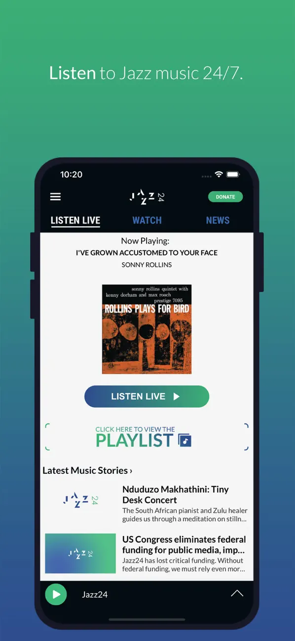Screenshot #3 pour Jazz24: World Class Jazz Radio