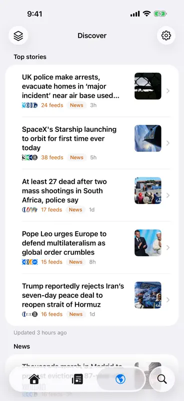 Ferry: News & RSS Reader screenshot 3 of 8
