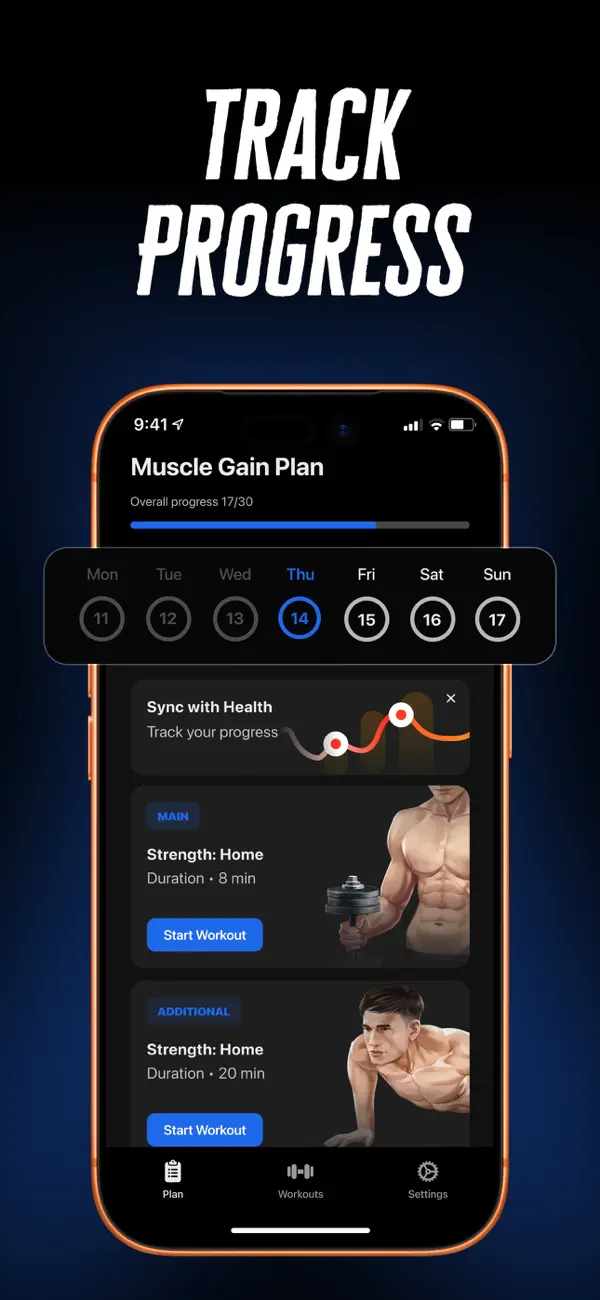 Screenshot #2 pour Fitness & Home Workout - FitX