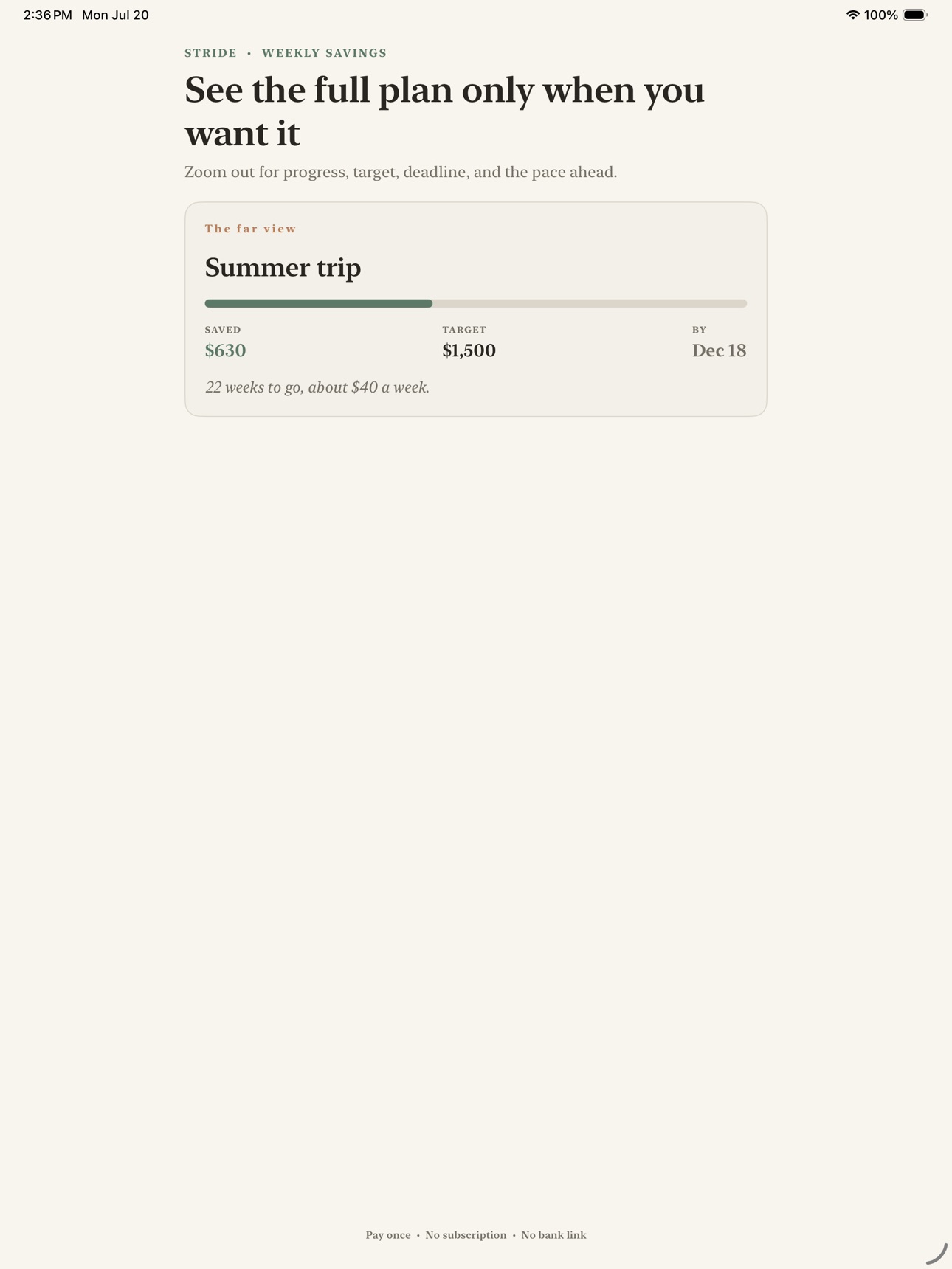 Screenshot 9 of Stride: Weekly Savings Goals