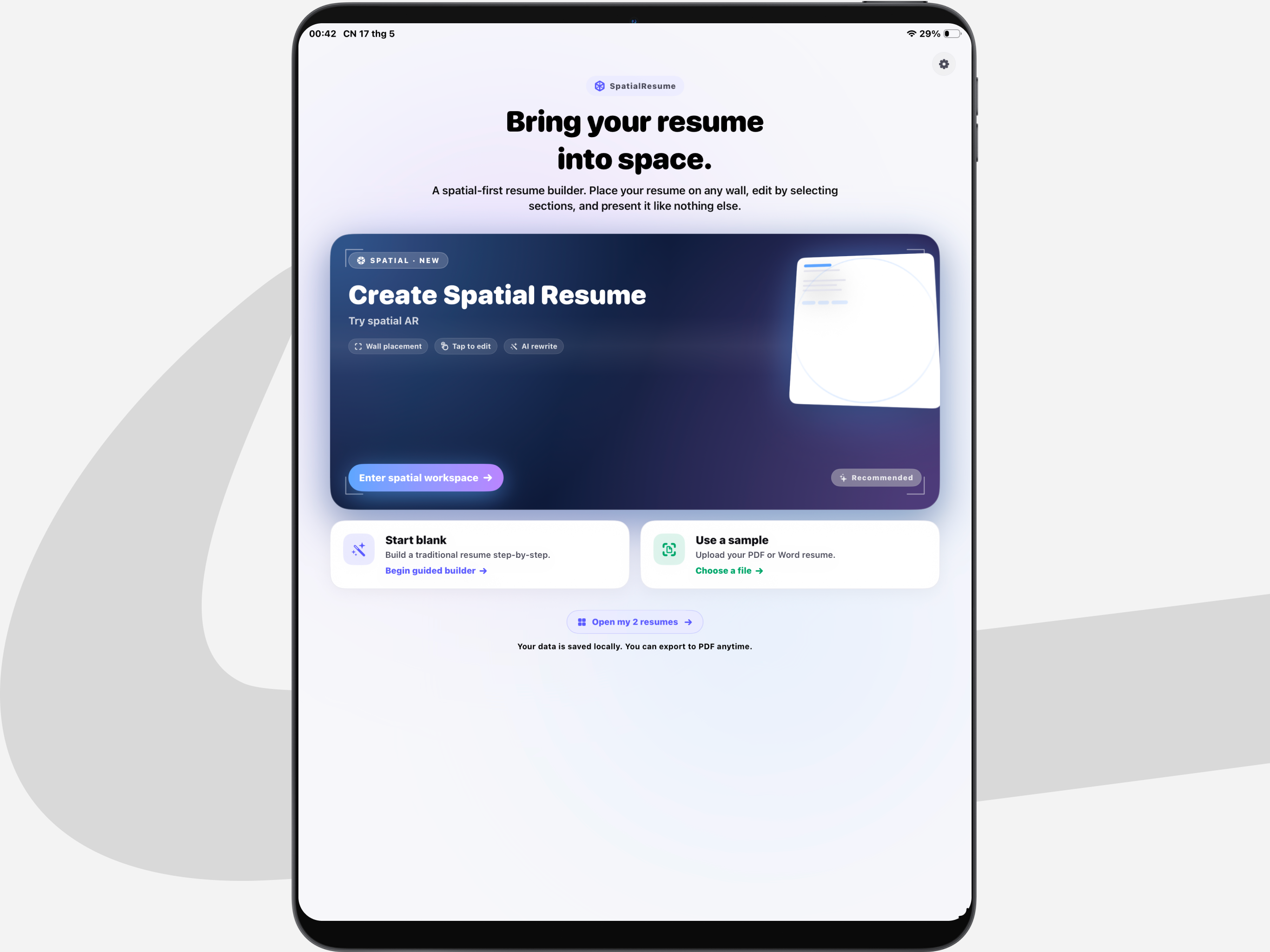 CV Builder - ResumeAR