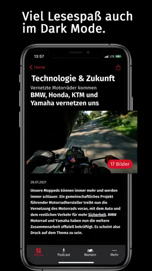 Screenshot von MOTORRAD Magazin auf dem iPhone 5
