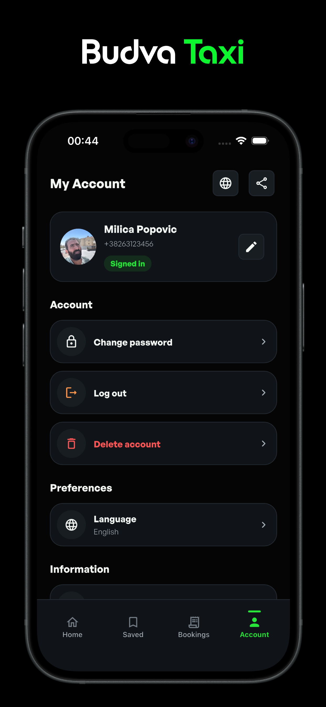Budva Taxi App screenshot 7