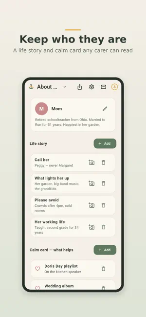 Anchorly: Dementia Caregiver screenshot 4