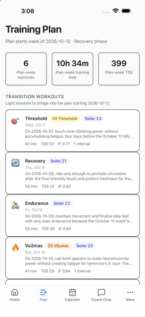 RidePlan screenshot 3