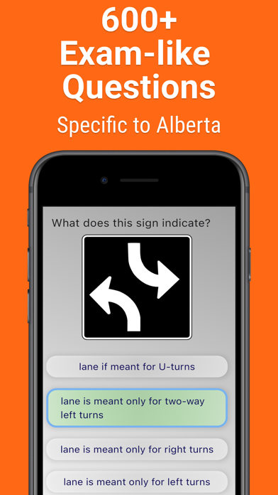 Alberta Driving Test Practice. Screenshot