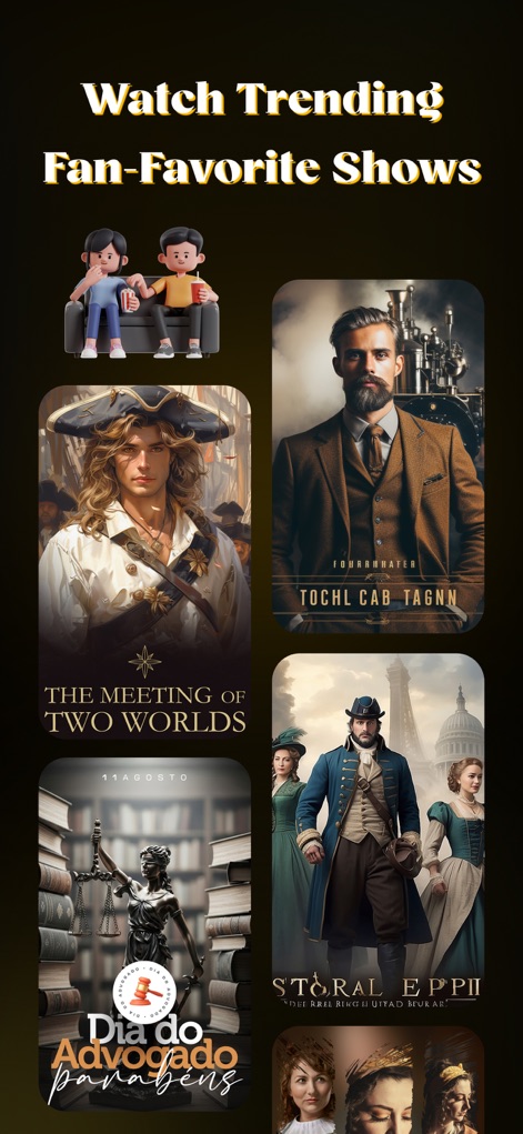 MovieBox Pro : Movie & TV Show - La aplicación destaca una sección de programas populares y favoritos de los fans, presentando una variedad de pósters atractivos y la opción de navegar por el contenido en tendencia.