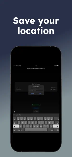 MyLocation: save & share screenshot 2