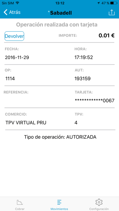 Screenshot #2 pour TPV Movil Sabadell
