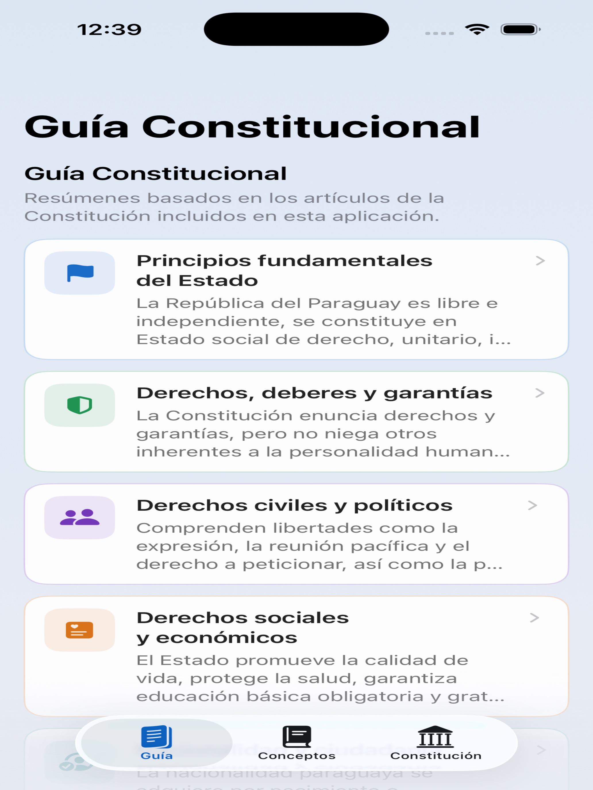 Constitución de Paraguay screenshot 12