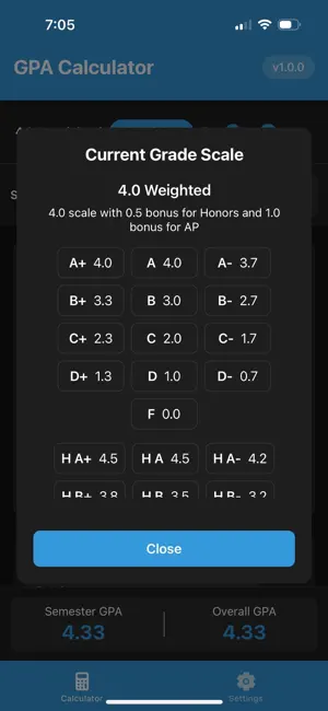 GPACalc - Store and save GPA screenshot 3