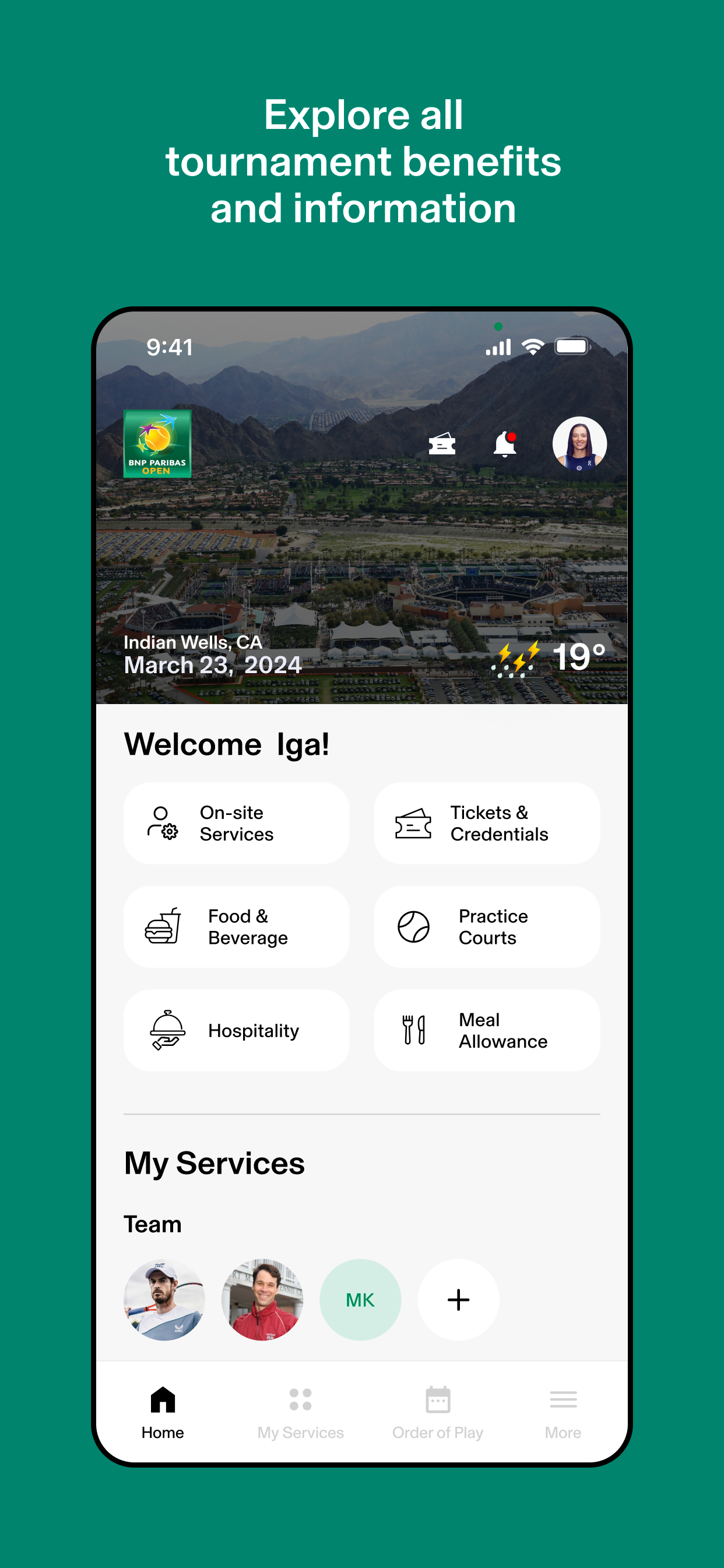 BNP Paribas Open Player