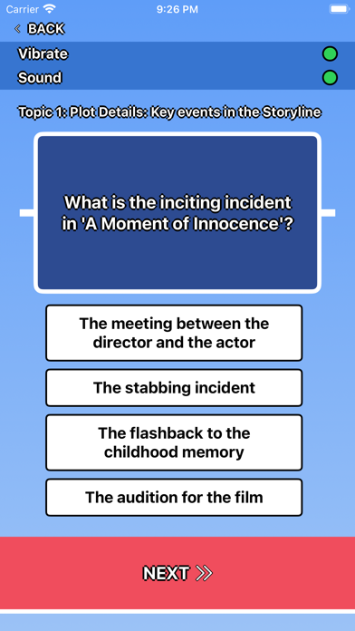 Screenshot #2 pour A Moment of Innocence Trivia