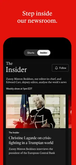 Captura de pantalla de The Economist - News, Podcasts en iPhone 5